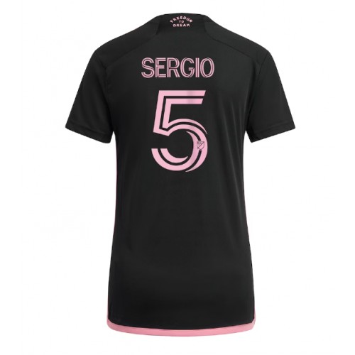 Maillot de foot Inter Miami Sergio Busquets #5 Extérieur Femmes 2023-24 Manches Courte